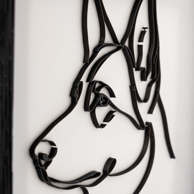 detalle perro pastor alemán
