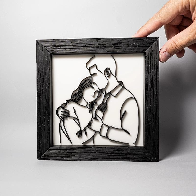 cuadro de una pareja enamorada personalizado