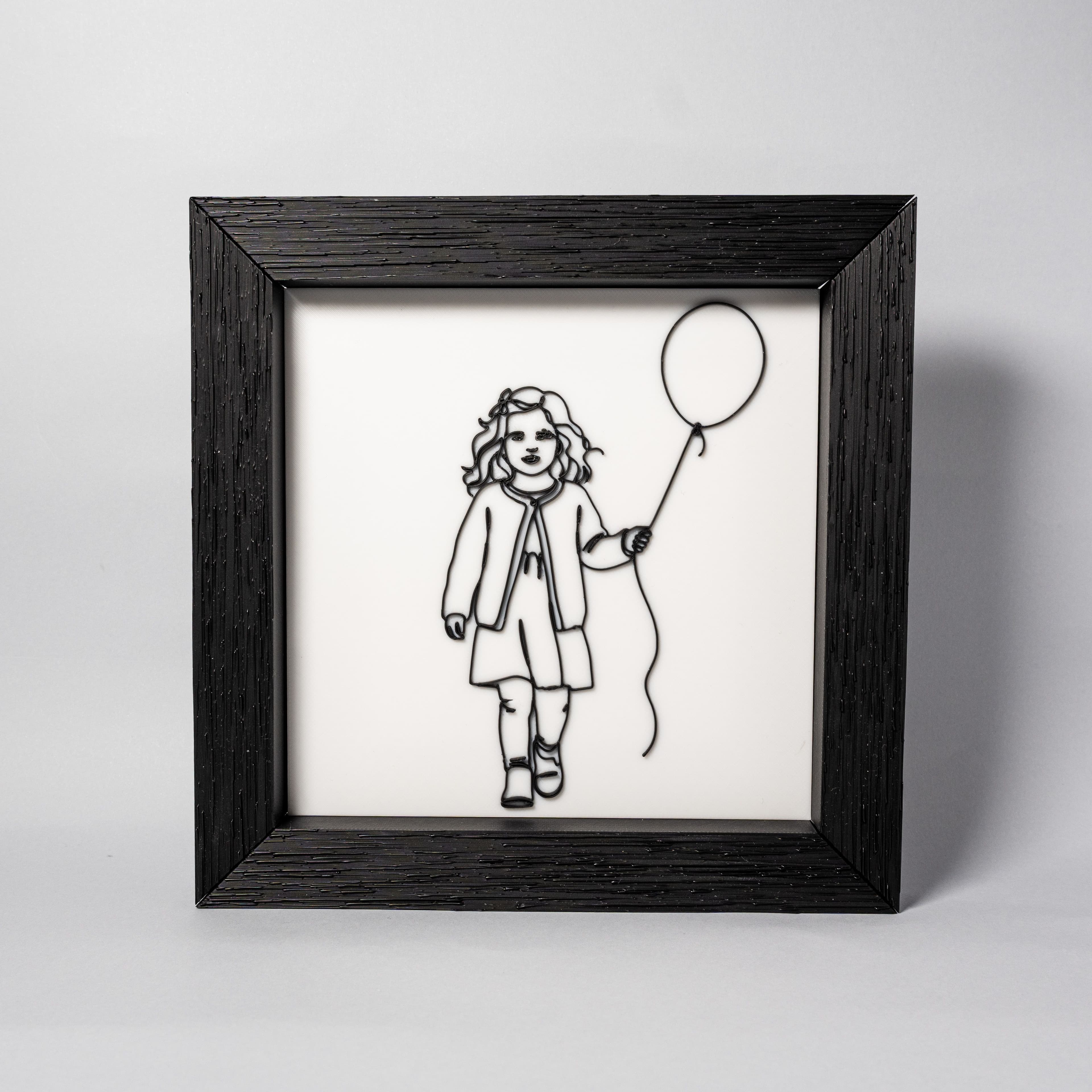 cuadro retrato niña