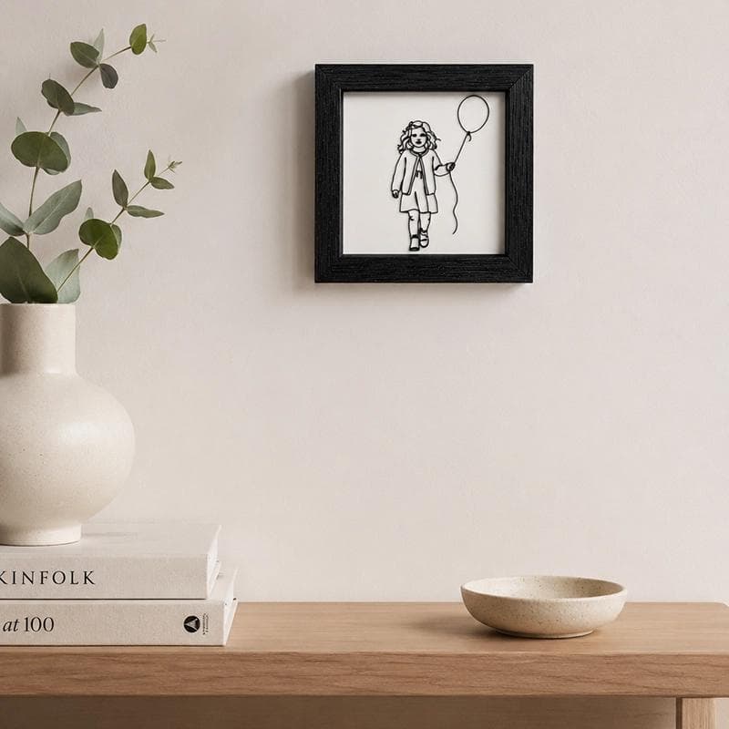 decoración cuadro retrato niña Pared